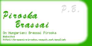 piroska brassai business card